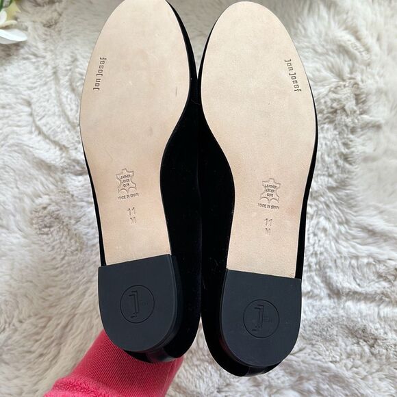 Jon Josef G-Emblem Loafer Anthropologie Black Velvet Size 11 - Picture 3 of 5